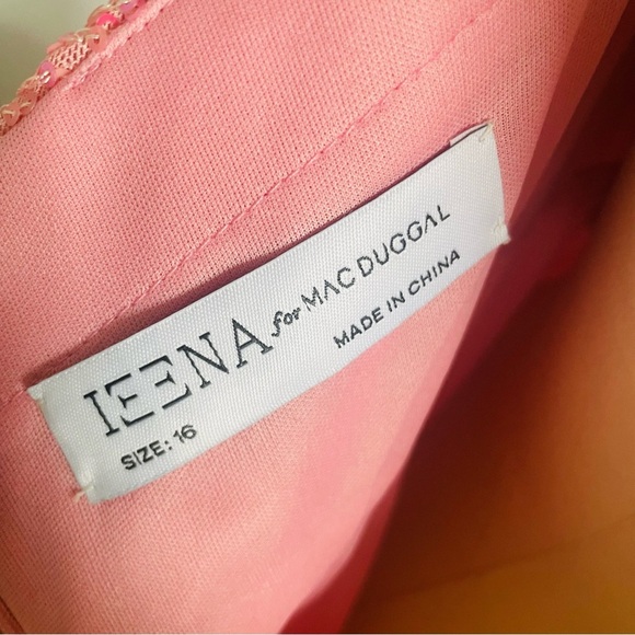 Mac Duggal Sequined Draped V Neck Gown- Pink- Size 16- NWT - Picture 9 of 11